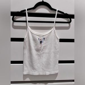 NWT brandy melville I don’t care blue wing cherub skylar tank